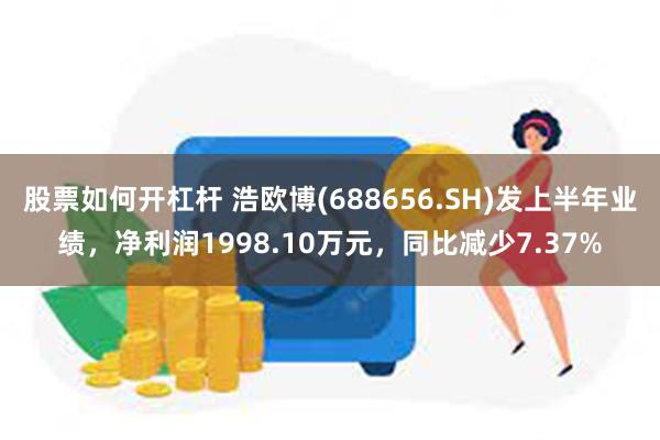 股票如何开杠杆 浩欧博(688656.SH)发上半年业绩，净利润1998.10万元，同比减少7.37%