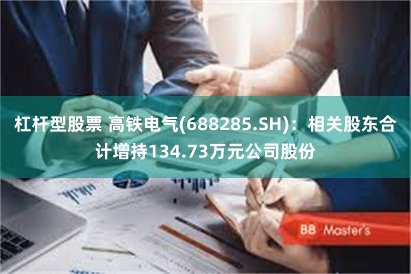 杠杆型股票 高铁电气(688285.SH)：相关股东合计增持134.73万元公司股份